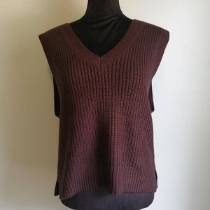 ❄️50% off Streetwear Society Brown Acrylic Sweater Vest